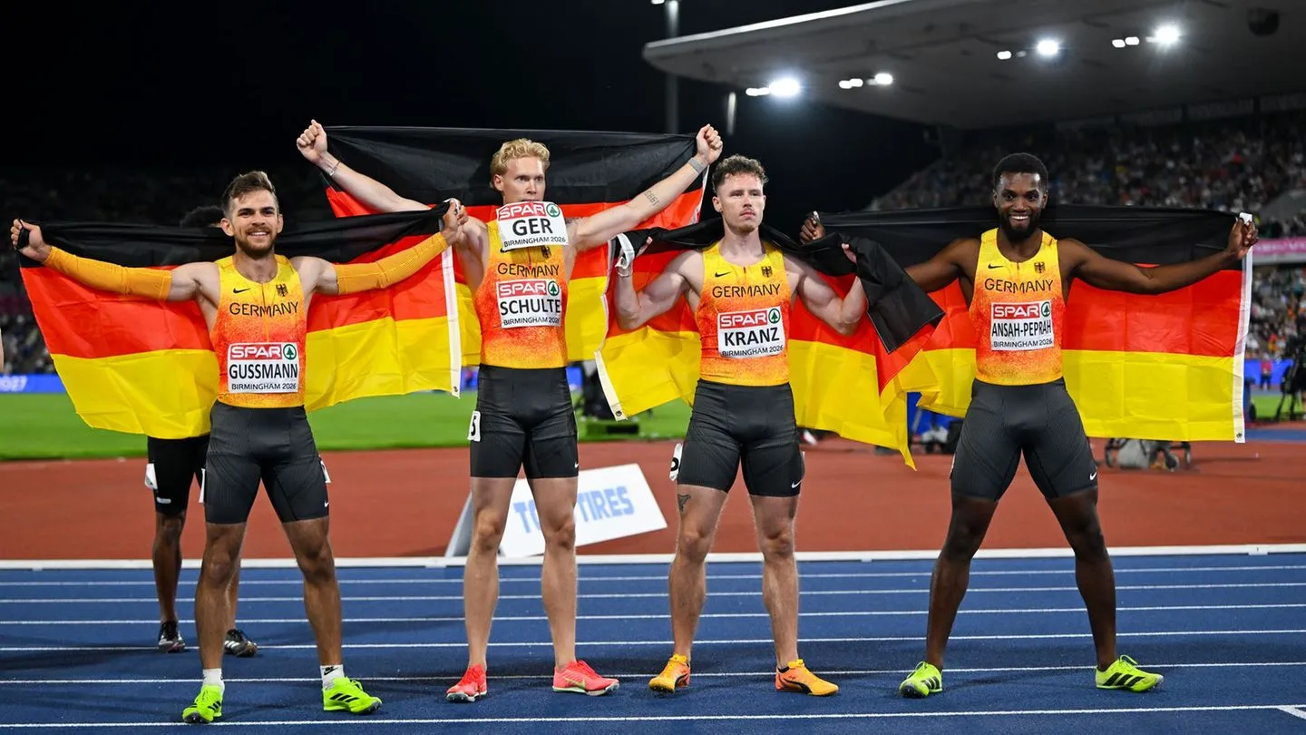 Leichtathletik: Deutsche Staffel holt trotz Ausfall von Ansah mutig EM-Silber